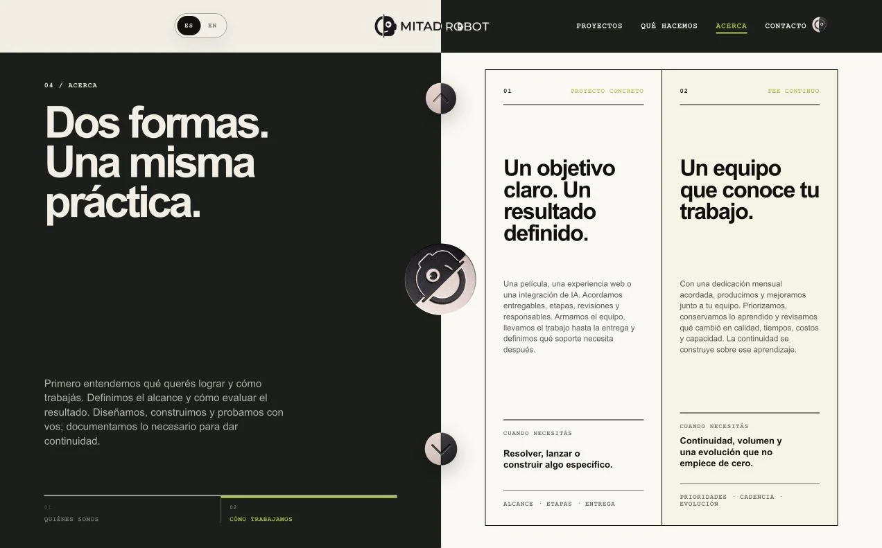 Una experiencia con contenido.