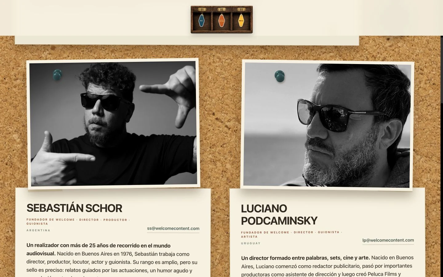 Las personas detrás de Welcome.